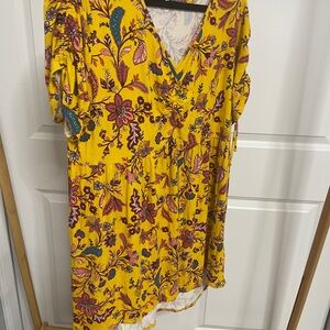 Colorful Floral top with V-Neck